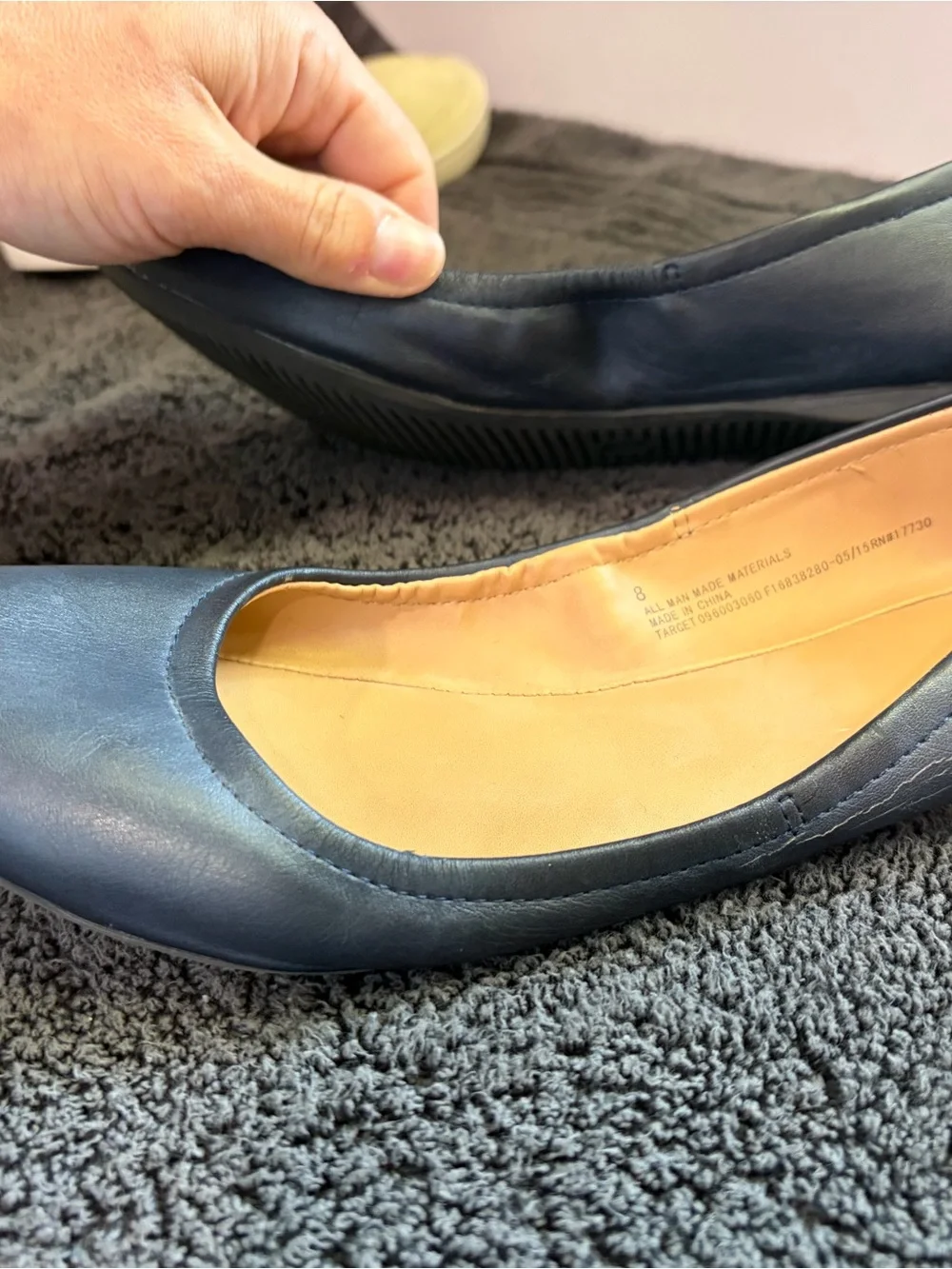 Mossimo Supply Co. Navy Round-Toe Ballet Flats